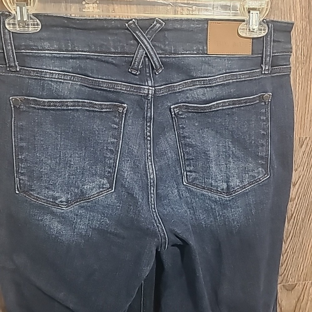 Judy Blue Wide Leg Jeans Size 13/31 x 29.5 Dark Wash High Rise Stretch - Picture 6 of 9